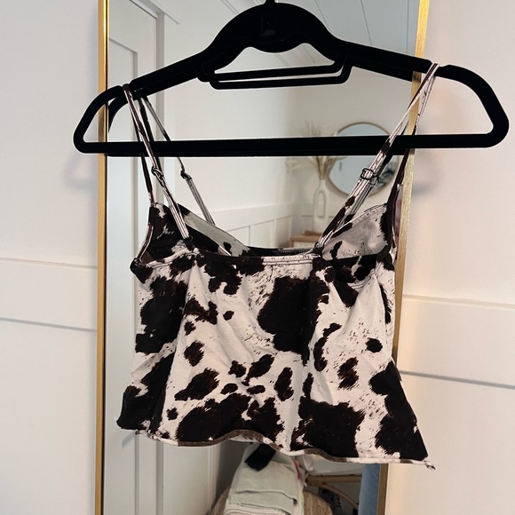 Cow Print Crop Top - Picture 4 of 5